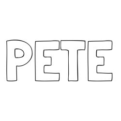 Online Created Coloring Page - PETE Coloring Page