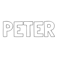 Online Created Coloring Page - PETER Coloring Page