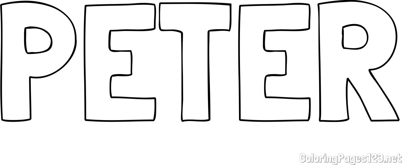PETER Coloring Page