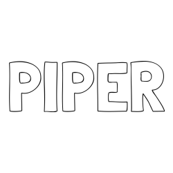 Online Created Coloring Page - PIPER Coloring Page
