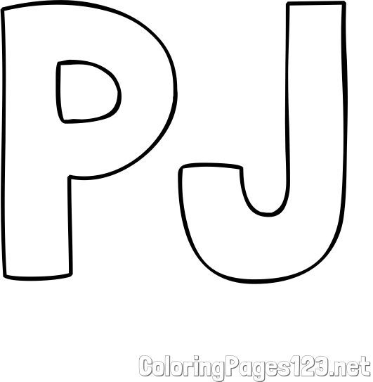 PJ Coloring Page
