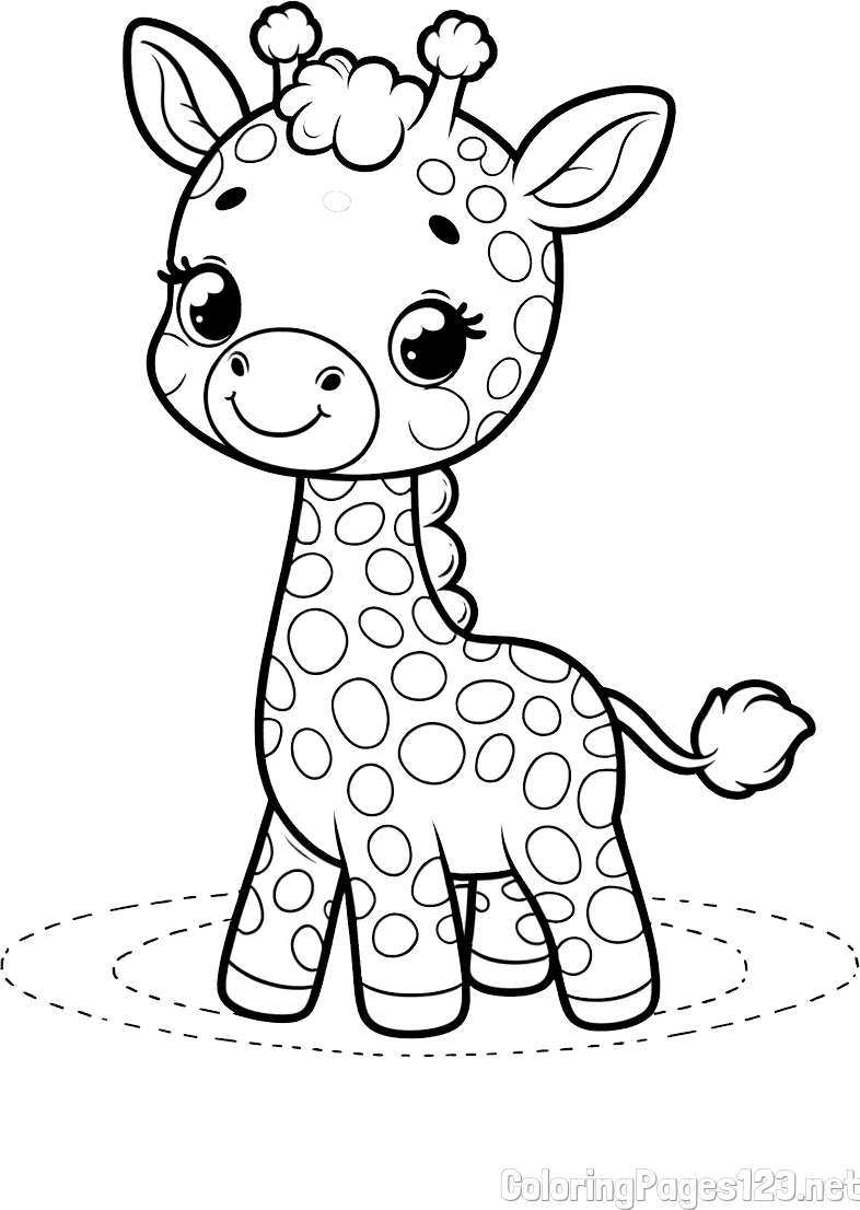 Playful Giraffe Coloring Page