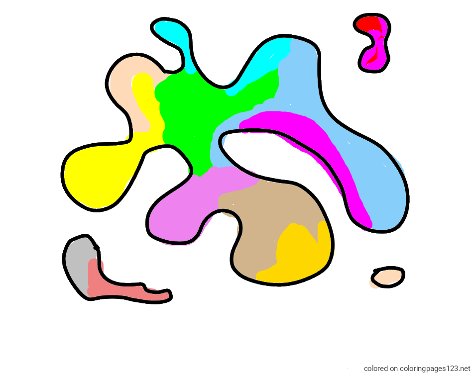 Colored coloring page - Coloring Page of a Stain 😁