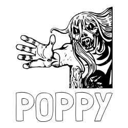 Online Created Coloring Page - POPPY Coloring Page and Terrifying Monster Coloring Page -