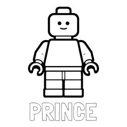 Online Created Coloring Page - PRINCE Coloring Page and Easy LEGO Character Coloring Page