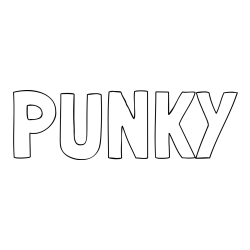 Online Created Coloring Page - PUNKY Coloring Page