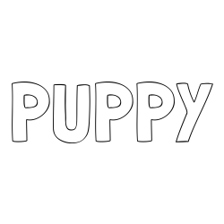 Online Created Coloring Page - PUPPY Coloring Page