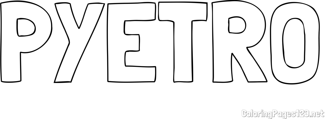 PYETRO Coloring Page