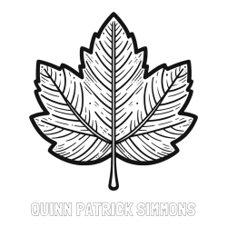 Online Created Coloring Page - QUINN PATRICK SIMMONS Coloring Page and Autumn Leaf Coloring Page