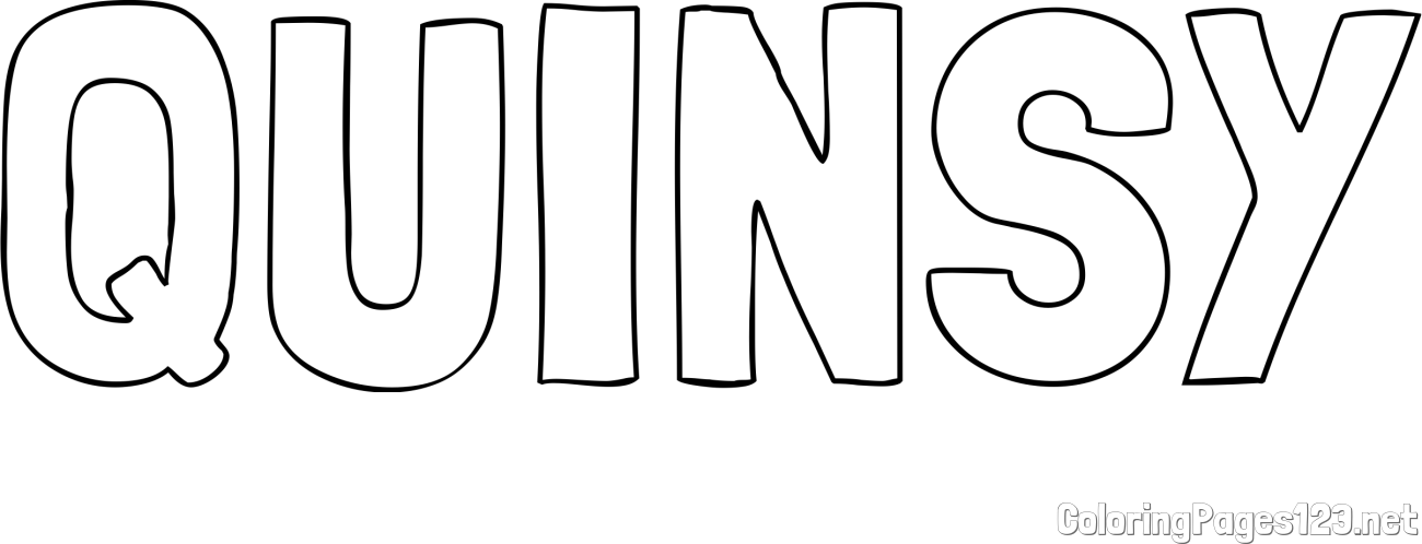 QUINSY Coloring Page