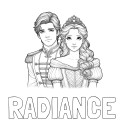 Online Created Coloring Page - RADIANCE Coloring Page and Coloring Page of a Prince and Princess