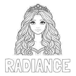 Online Created Coloring Page - RADIANCE Coloring Page and Princess Coloring Page