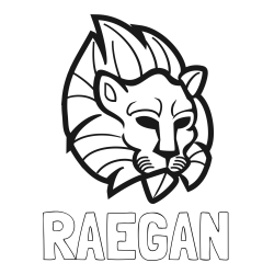 Online Created Coloring Page - RAEGAN Coloring Page and Abstract Lion Face Coloring Page