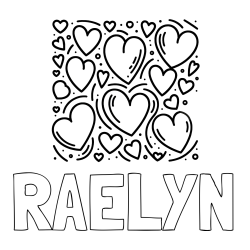 Online Created Coloring Page - RAELYN Coloring Page alongside Free Printable Coloring Page of Hearts