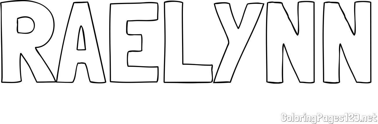 RAELYNN Coloring Page