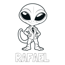 Online Created Coloring Page - RAFAEL Coloring Page and Alien Coloring Page