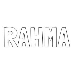 Online Created Coloring Page - RAHMA Coloring Page