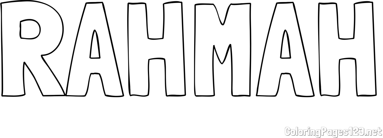 RAHMAH Coloring Page