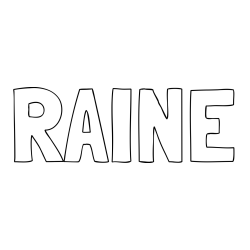 Online Created Coloring Page - RAINE Coloring Page