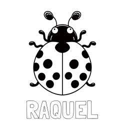 Online Created Coloring Page - RAQUEL Coloring Page and Easy Ladybug Coloring Page