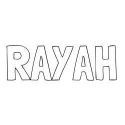 Online Created Coloring Page - RAYAH Coloring Page