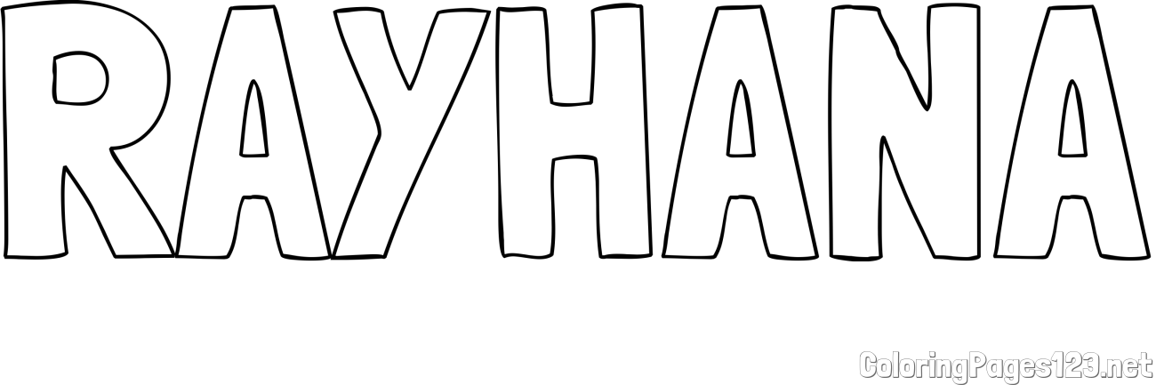 RAYHANA Coloring Page