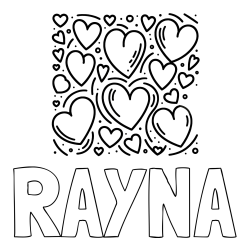 RAYNA Coloring Page alongside Free Printable Coloring Page of Hearts
