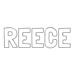 Online Created Coloring Page - REECE Coloring Page