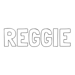 Online Created Coloring Page - REGGIE Coloring Page