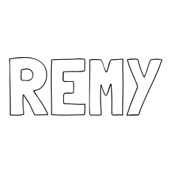 Online Created Coloring Page - REMY Coloring Page