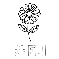 Online Created Coloring Page - RHELI Coloring Page and Flower Coloring Page