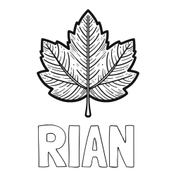 Online Created Coloring Page - RIAN Coloring Page and Autumn Leaf Coloring Page
