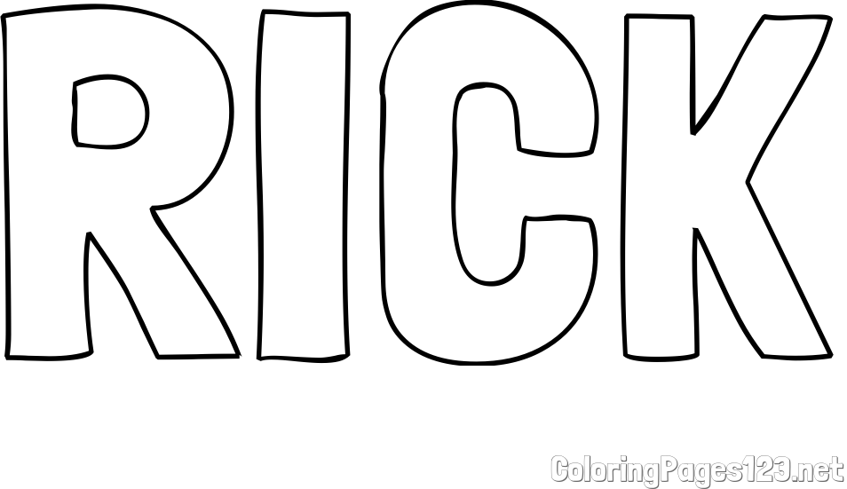 RICK Coloring Page