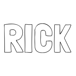 Online Created Coloring Page - RICK Coloring Page