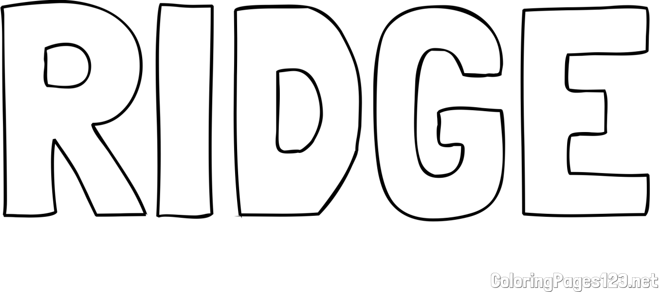 RIDGE Coloring Page