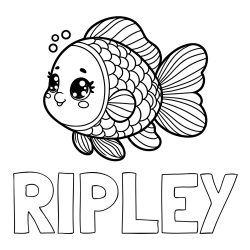 Online Created Coloring Page - RIPLEY Coloring Page and Coloring Page of a Cute Fish