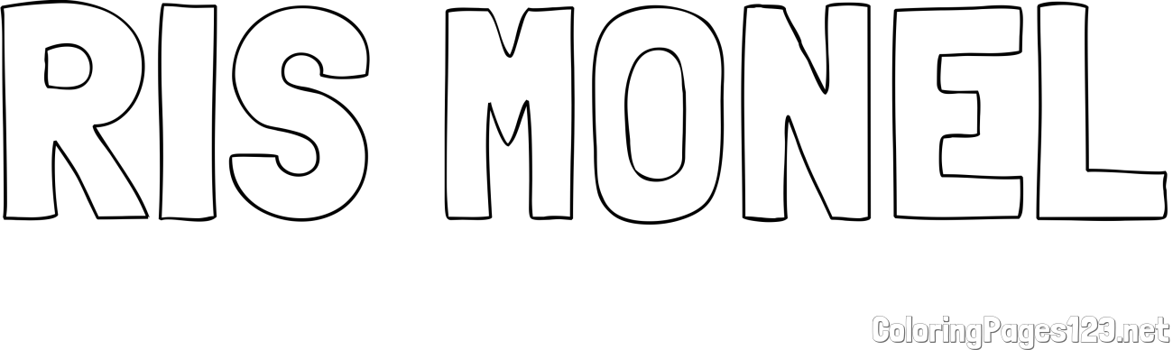 RIS MONEL Coloring Page