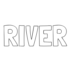 Online Created Coloring Page - RIVER Coloring Page