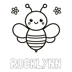 Online Created Coloring Page - ROCKLYNN Coloring Page and Children's Bee Coloring Page