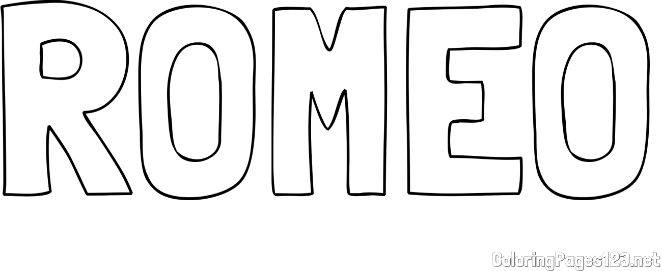 ROMEO Coloring Page