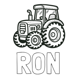 Online Created Coloring Page - RON Coloring Page and Beautiful Tractor Coloring Page