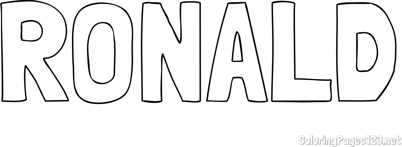 RONALD Coloring Page