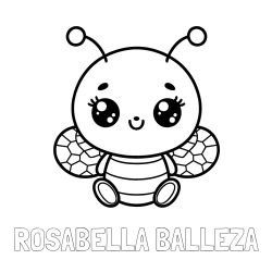 Online Created Coloring Page - ROSABELLA BALLEZA Coloring Page alongside Children's Coloring Page of a Cute Bee
