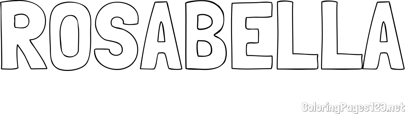 ROSABELLA Coloring Page