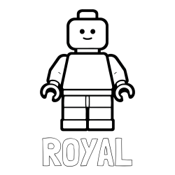 Online Created Coloring Page - ROYAL Coloring Page and Easy LEGO Character Coloring Page