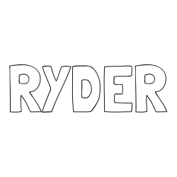RYDER Coloring Page