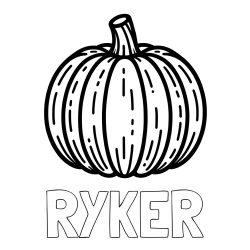 Online Created Coloring Page - RYKER Coloring Page and Easy Pumpkin Coloring