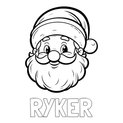 Online Created Coloring Page - RYKER Coloring Page and Easy Santa Claus Coloring Page
