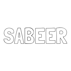 Online Created Coloring Page - SABEER Coloring Page