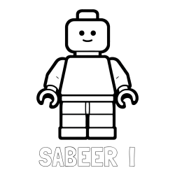 Online Created Coloring Page - SABEER  I Coloring Page and Easy LEGO Character Coloring Page